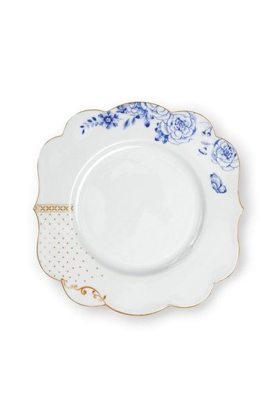 Royal White breakfast plate golden dots 23,5 cm