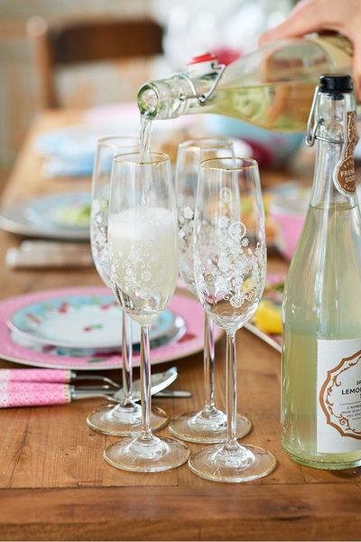 Floral champagnerglas