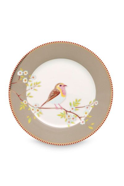 Floral Breakfast Plate Early Bird Khaki 21 cm