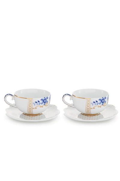 Royal White Cadeauset 2 Espresso Kop & Schotel