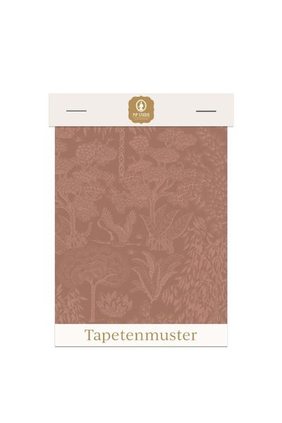 Tapetenmuster Origami Tree Terra/Roségold