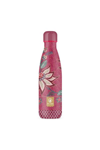 Flower Festival Thermosfles Donkerroze 500ml