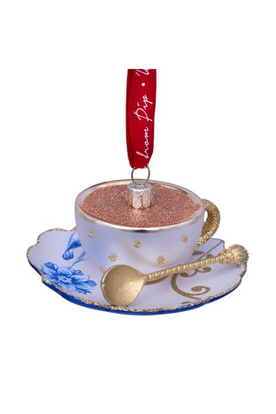 Weihnachtskugel Glas Tee Tasse 4 cm