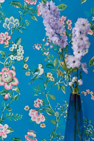 Pip Studio Botanical Print Vliestapete Hellblau