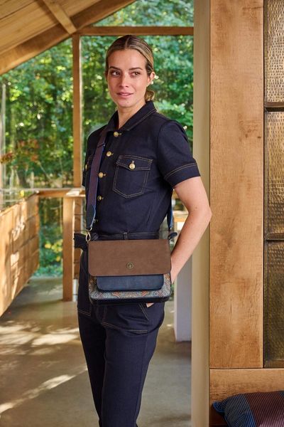 Schoudertas Fenna Medium Jabali Blauw