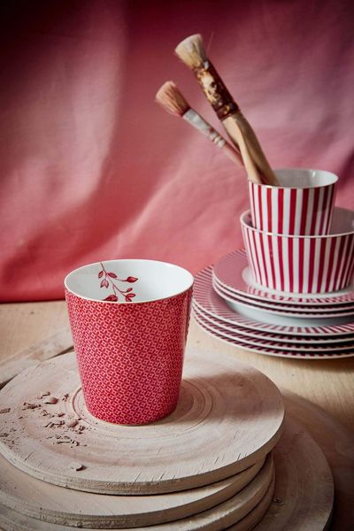 Royal Stripes Mug Tiles Dark Pink