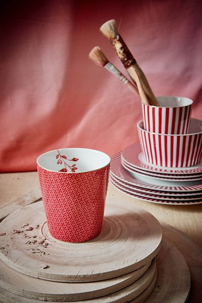 Royal Stripes Mug Tiles Dark Pink