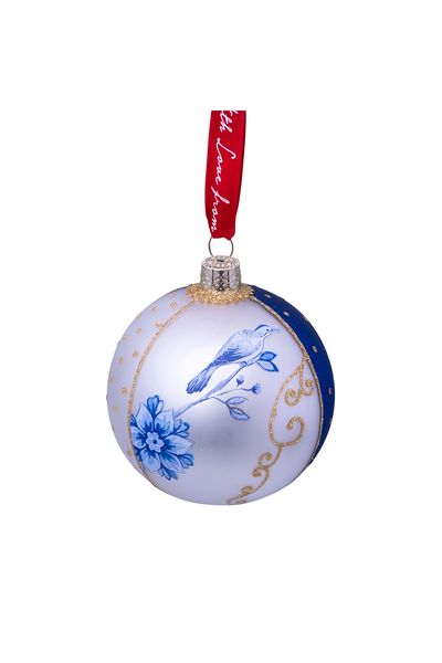 Ornament Glass Baubel Blue 8 cm