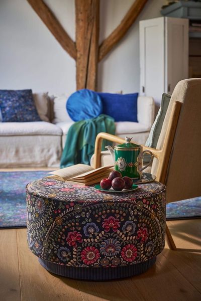 Stool Large Il Ricamo Dark Blue