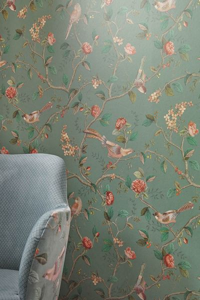 Pip Studio Good Nightingale Non-Woven Wallpaper Green