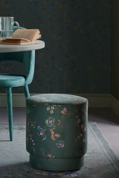 Hocker Medium Kawai Flower Grün