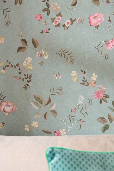 Pip Studio Tokyo Blossom Non-Woven Wallpaper Jade Green