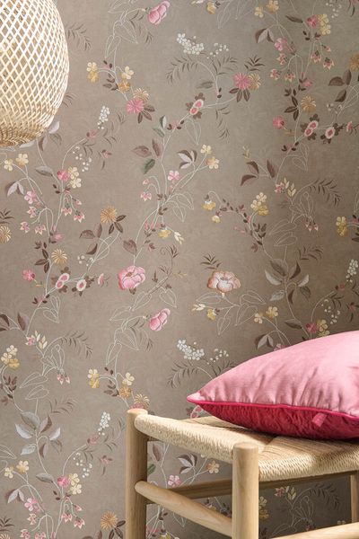 Pip Studio Tokyo Blossom Non-Woven Wallpaper Khaki