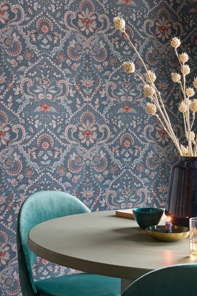 Pip Studio Saluti Vinyl Wallpaper Denim Blue