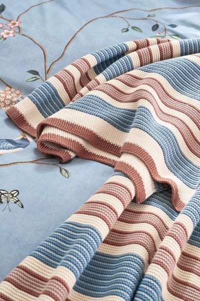 Throw Bonsoir Combistripe Blue