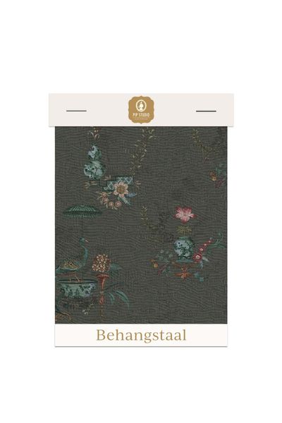 Behangstaal Chinese Porcelain Donker Groen