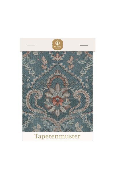 Tapetenmuster Saluti Denim Blau