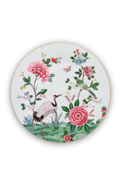 Blushing Birds Underplate white 32 cm