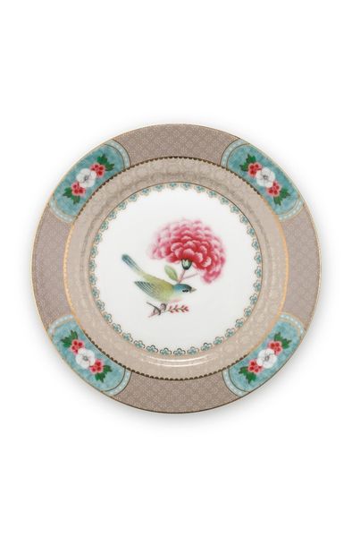 Blushing Birds Pastry Plate Khaki 17 cm