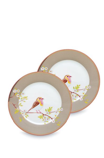 Early Bird Set/2 Frühstücksteller Khaki 21 cm