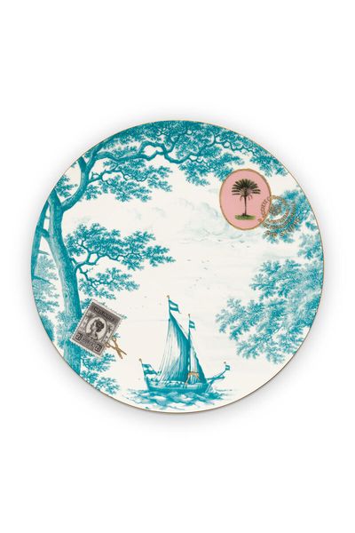 Heritage Breakfast Plate Boat Aqua 23 cm