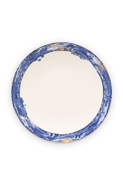 Assiette Creuse à filet Heritage en Coloris Bleu 25,5 cm