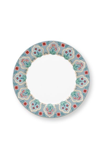 Flower Festival Breakfast Plate Light Blue 21 cm