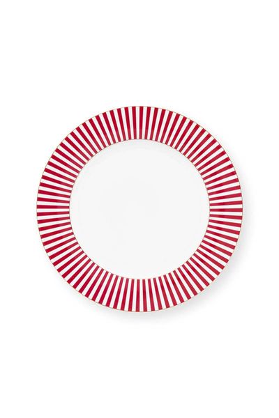 Royal Stripes Dinner Plate Dark Pink 26.5cm