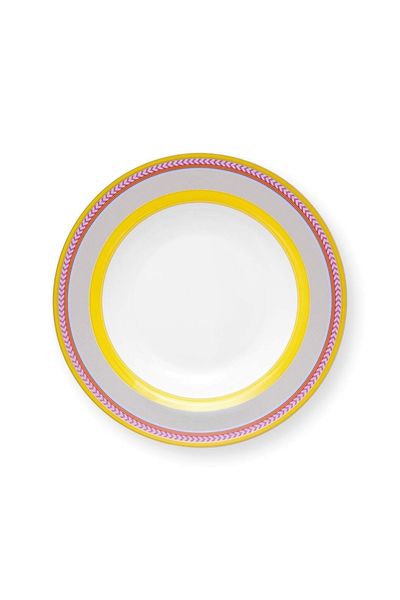 Pip Chique Stripes Deep Plate Yellow 23.5cm