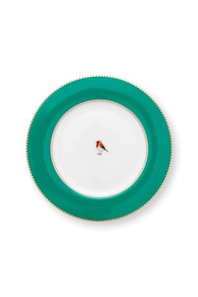 Love Birds Pastry Plate Green 17cm