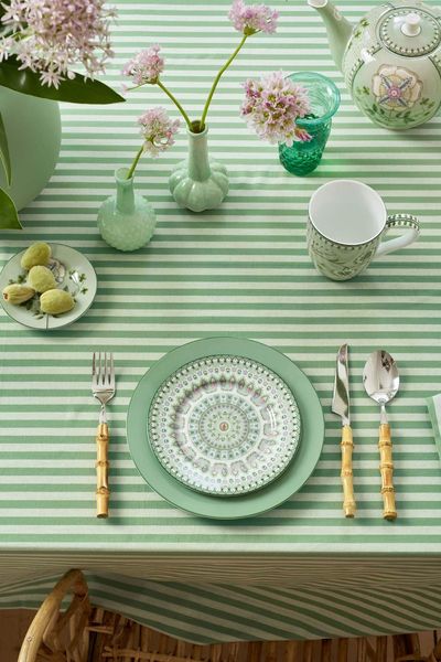 Pastry Plate Lily&Lotus Moon Delight Light Green 17cm