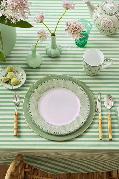 Dinner Plate Lily&Lotus Tiles Light Green 26.5cm