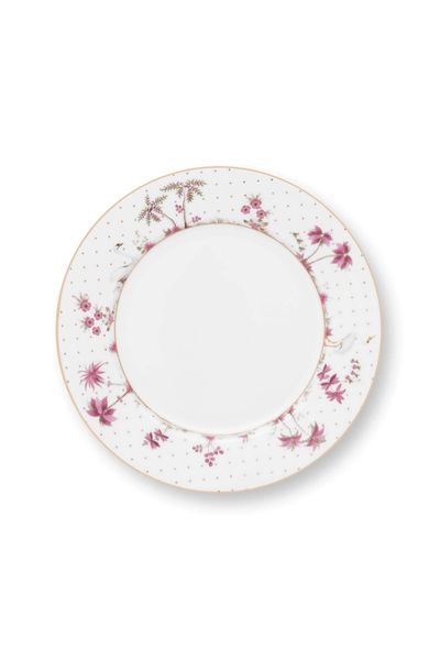 Breakfast Plate Jolie Dots Gold Pink 21cm