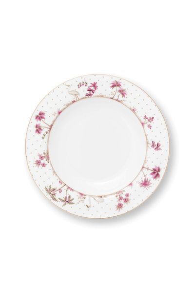 Tiefer Teller Jolie Punkte Gold Rosa 21.5cm