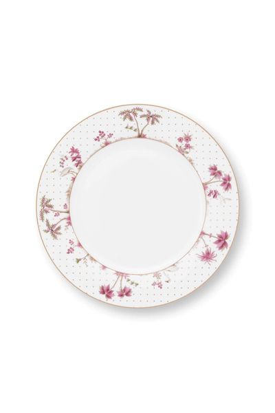 Dinner Plate Jolie Dots Gold Pink 26.5cm