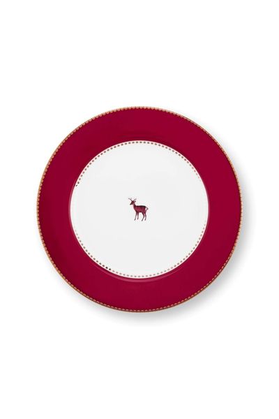 Teller Love Birds Dunkelrot 21cm