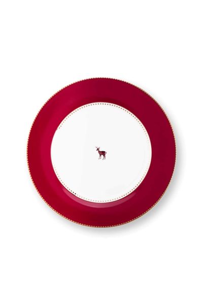 Assiette Love Birds Rouge Foncé 26.5cm