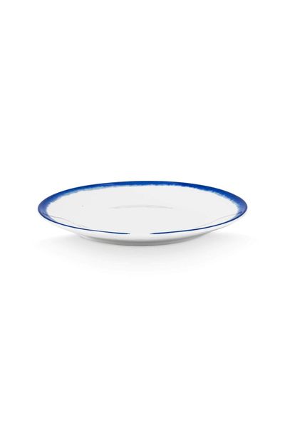Assiette Pip & The Blue Bird Dip Dye Blanc 18cm