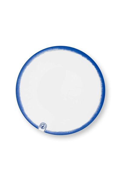 Assiette Pip & The Blue Bird Dip Dye Blanc 23cm