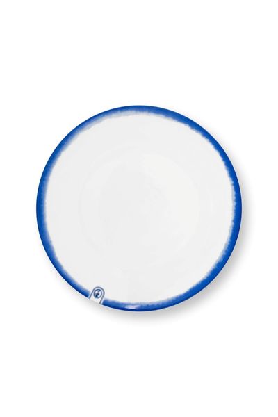 Assiette Pip & The Blue Bird Dip Dye Blanc 30cm