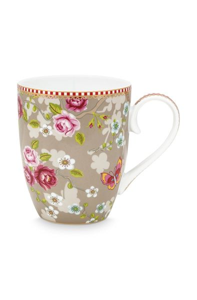 Early Bird Mug large Chinese Rose Khaki