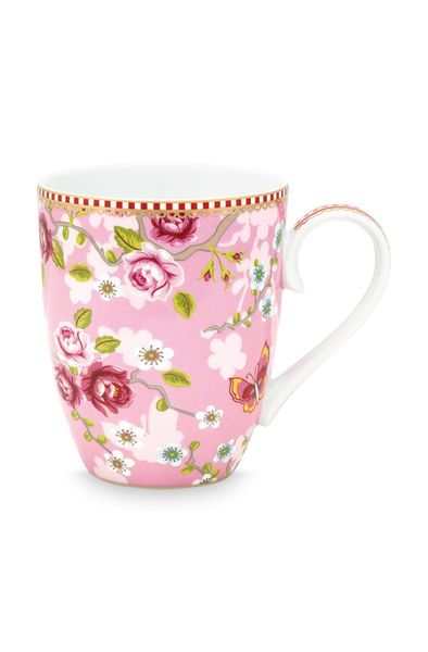 Early Bird Mug large Chinese Rose Pink