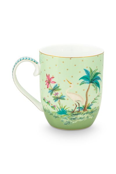 Jolie Mug Small Gold Dots Green