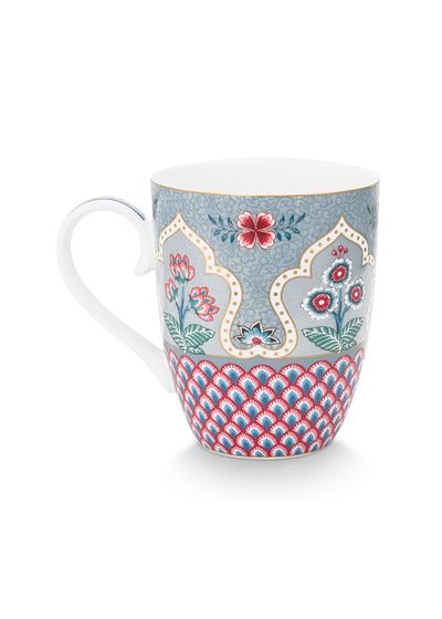 Flower Festival Tasse Gross Deco Hellblau