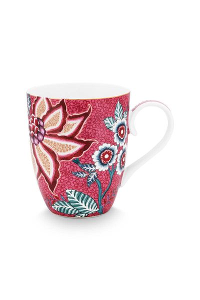 Flower Festival Mug Large Dark Pink