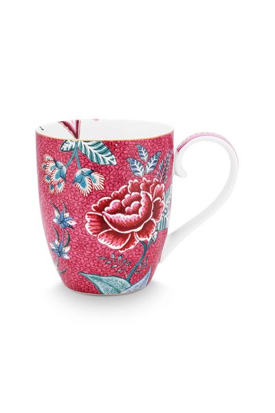 Flower Festival Tasse XL Dunkelrosa