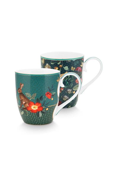 Winter Wonderland Set/2 Tasse XL Grün