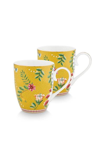 La Majorelle Lot de 2 Tasses à Café Grand Format Jaune