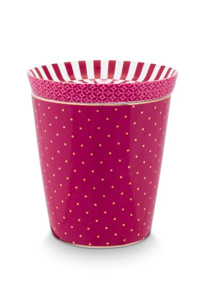 Royal Stripes Mug Dots & Tea Tip Dark Pink