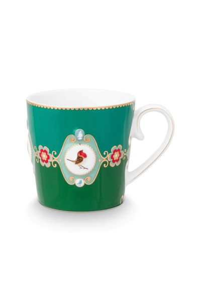 Love Birds Tasse Gross Grün Duo